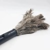 Reusable Duster Ostrich Feathers Portable Compact Washable Brown Duster with