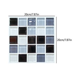 Liwein Tile Stickers, Decorative Tile Film, Tile Stickers for Kitchen, Bathroom, Dining Room, Hotel, Tile Stickers (20 x 20 cm), Pack of 30