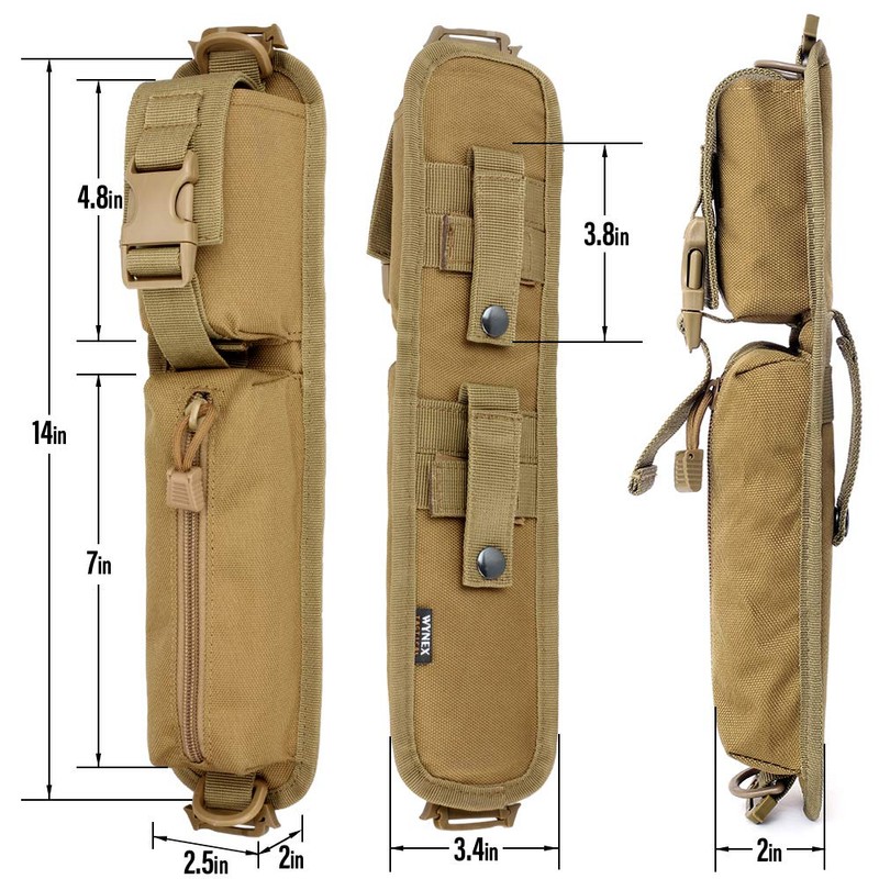WYNEX Bolsa táctica Molle para accesorios, mochila con correa para