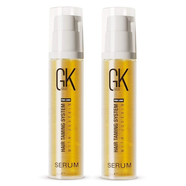 Global Keratin GK Hair Smoothing Serum - 100% Pure Organic Argan Oil 1.69 or 0.34 Fl. Oz Hydrating Strength Shine Dry Damaged Repair Anti-Frizz Moistures Nourishment