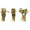 Hillman Picture Hardware 122198 Brass Assorted Hanging Hooks (10-75lb) 5 Pack, Gold, 5 Piece