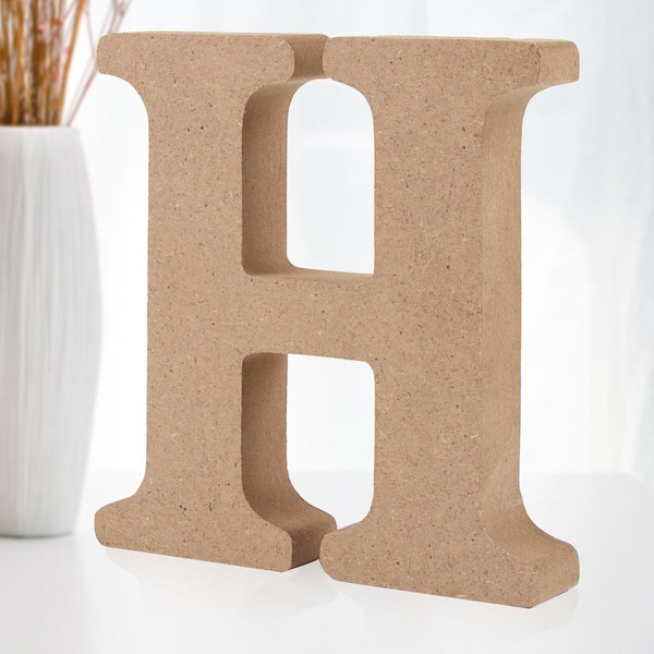 Darryy 10 cm Standing Wooden Letters, Log Natural Large Wooden