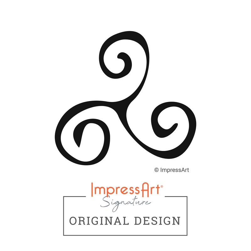 ImpressArt- 3mm, Tri-Swirl Design Stamp