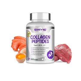 Swiyie Multi Collagen Peptides Capsules – 1800mg, 120 Count – Collagen for Women and Men with Types I, II, III, V & X – Hydrolyzed Colageno Hidrolizado