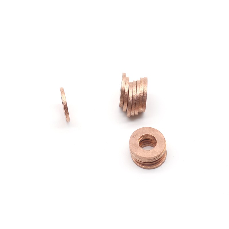 binifiMux 50-Pack M10 x 20 x 2mm Metric Flat Copper