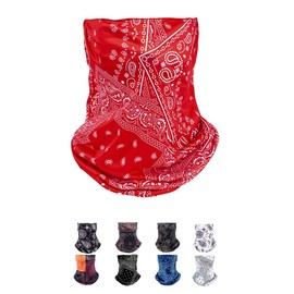 Trifong Face Cover, For Summer, UV Protection, Cooling Feel, Paisley Pattern, Face Mask, Ear Hook, Camouflage, Thin, Breathable, Neck Guard, Survival Game, Motorcycle, Bicycle, Pollen Fever, UV