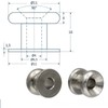 316 Stainless Steel Bungee Shock Cord Loop Tie Down, Knobs