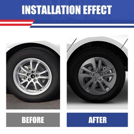 Winjet Hubcaps Wheel Covers for 2016-2022 Toyota Prius & 2017-2022 Prius Prime & 2020-2024 Corolla Hybrid Wheel Rim Covers, Snap On Installation (15 Inch Set of 4, Matte Black)