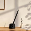 Soporte para afeitadora y cepillo para polvo (Black Razor Stand