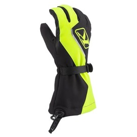 KLIM Men's Klimate Gauntlet Winter Snowmobile Gloves |Gore-Tex|Size Small - Black - Hi-Vis