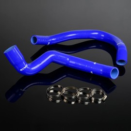 G-PLUS Silicone Radiator Coolant Hose Kit Clamps Compatible With 1991-2001 Jeep Cherokee XJ 4.0 l6 2PCS Blue