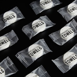 Globally Recommended Compressed Disposable Facial Cleansing Towels - Portable for Beauty Salons (Free Size, 50 Capsules, 20x20cm) cm) 10ea