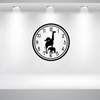 Wall Clock Zoo Wall Decals Stickers, Black, 15"