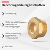 1/2 Inch to 3/8 Inch Reducer, Brass, Male Thread X
