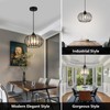 XSDeTu Black Pendant Light Fixture, Farmhouse Hanging Lights with Crystal,