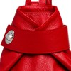Caspar TL789 Women's Elegant Genuine Leather Backpack Standard Size, red