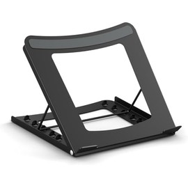 Worktrainer - Laptop Stand - ABM. 22.5 x 22.5 x 20 cm - Foldable - Black