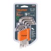 Truper TORX-9, Juego de llaves Torx, 9 piezas con organizador