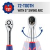 WORKPRO 3/8-Inch Drive Ratchet Wrench, 72-Tooth Reversible Ratchet, Quick-Release 3/8