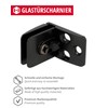 Gedotec Glass Door Hinge Middle Hinge Black Matt Square I