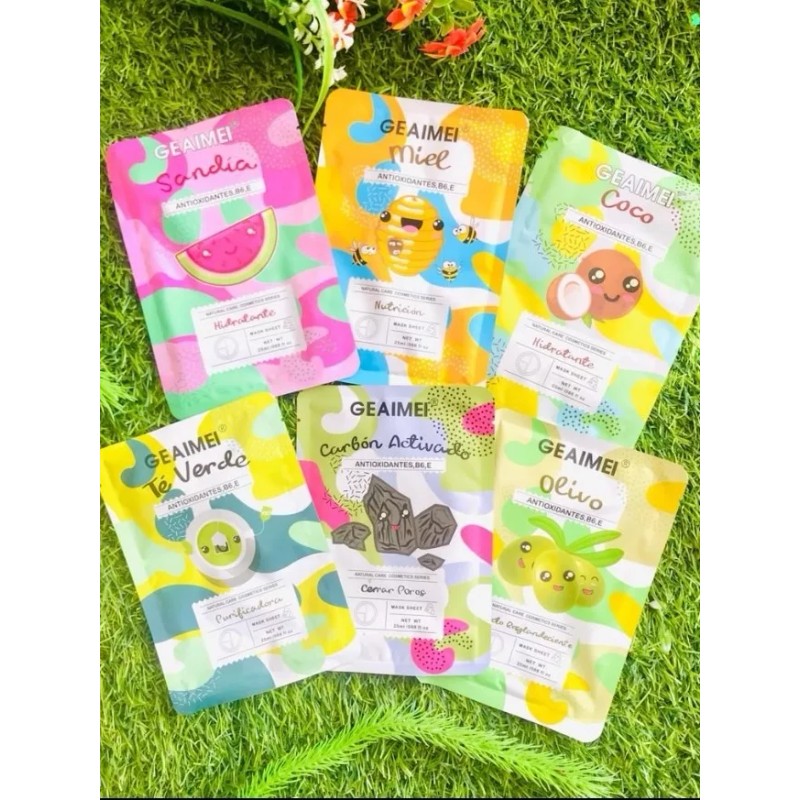 Gmai Pack De 20 Pzas Mascarilla Facial Hidratante Kawaii