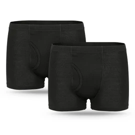 Incontinence Underwear for Men 2PCS Washable Mens Incontinence Cotton Boxer Briefs with Front & Rear Absorbent Area Heavy Absorbency Overnight Leak Proof Underwear for Men (BL, 3XL)