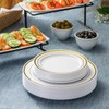 SETUP 60-Piece Gold Trim Plastic Dinnerware Set – 30 10.25"
