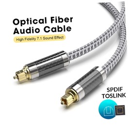 Gatuida 1m Optical Audio Cable Fiber Optic Cord Plated Connectors for Home Theatre Tv and Sound Systems High Fidelity Audio Transmission