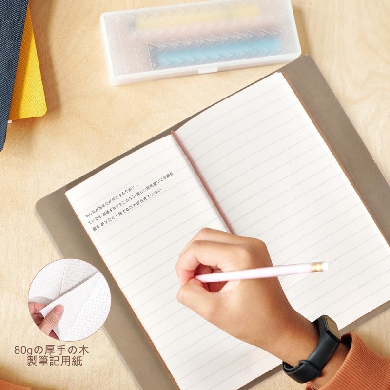 Journal Notebook, A6, Travel Notebook, PU Leather Cover, Notebook, Pink