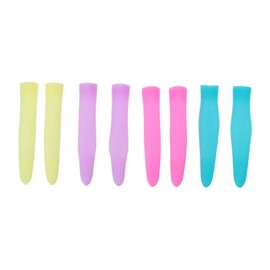 Minkissy 4pairs Cuticle Trimmer Handle Cover Sleeve for Non- Grip Ergonomic Design Safe Practical Manicure Tool Random Colors for Nail Care
