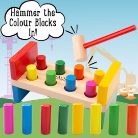 Jaques of London Hammering Bench | Toys for 1 2 3 Boys and Girls | Wooden Toys | Toddler Toys Hammering Toy | Early Development Toys | Since 1795