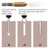 Beenle-Icey 6-Piece Countersink Set Hexagonal Countersink Drill Bit 90° Angle