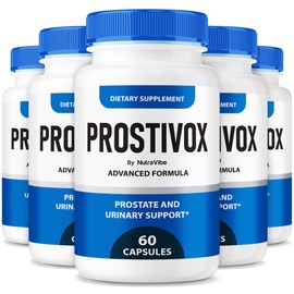 (5 Pack) Prostivox – Premium Daily Prostate Support with a Clean, Natural Blend to Help Maintain Urinary Flow, Bladder Comfort & Undisturbed Nights | Easy-to-Swallow Gentle Pills (300 Capsules)