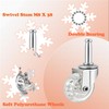 YAEMIKY 2" Swivel Caster Wheels, M8×38mm, Crystal Clear, Set of