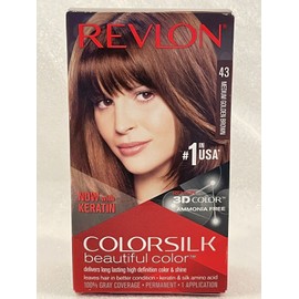 Revlon Colorsilk Permanent Hair Dye 100% Gray Coverage #43 Medium Golden Brown