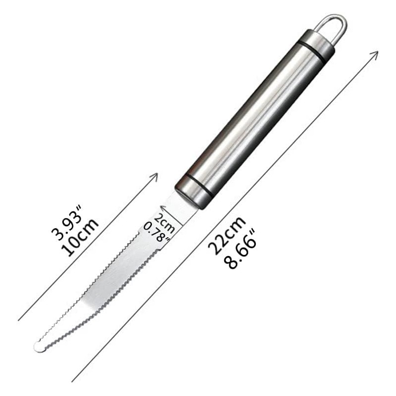 Stainless Steel Grapefruit Knife - Curved Serrated Bread for Kitchen