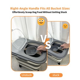 DDMOMMY 3 Pack Dog Food Scoop Set, Cat Food Scoop, Plastic Pet Food Scoop Measure 1 Cup and 1/2 Cup, Fits Any Container Diameter Stuck-Proof, Multi Purpose For Dog, Puppy And Cat