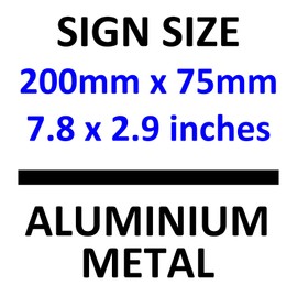 METAL No Smoking Sign Aluminium SILVER Warning wth RED Logo Door Notice Office Shop Warehouse School Cafe Restaurant Pub Business Health Safety 200x75mm