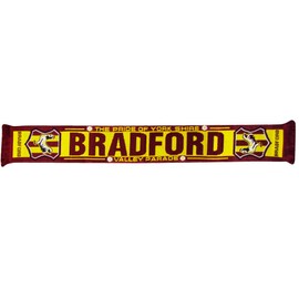 Beyond Happy Bradford City Scarf – The Bantams – 145cm Football Souvenir – 100% Acrylic Supporter Scarf