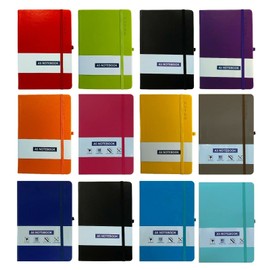 A5 New Hardback Lined Notepad Notebook Note Book Notes Journal Diary for Office (Assorted)