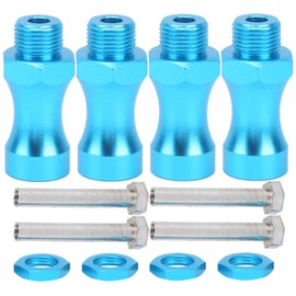 12-Piece RC Extension Wheel Hub Adapter, Durable Aluminium Alloy 12 mm to 17 mm Wheel Hub Adapter Fastening Parts for 1/10 to 1/8 RC Model Car Upgrade Part (Blue)