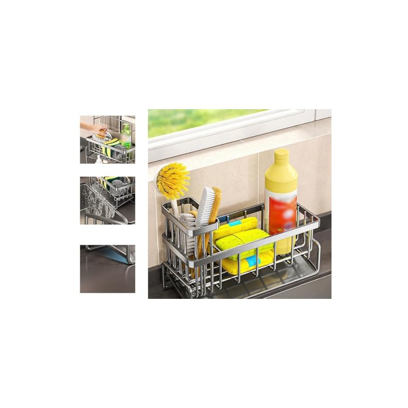 Sink Organiser, Sink Organiser, Dish Drainer Dishes, Kitchen Sponge Holder,