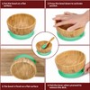 Vinsani Bamboo Bowl and Spoon Set for Baby/Toddler, Suction Plate,