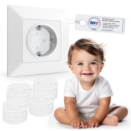 Sweet Safety 20 x TÜV Tested for Harmful Substances Baby Sockets, Child Safety Lock for Sockets in White, Easy Installation Socket Protection, Socket Safety for Babies and Children