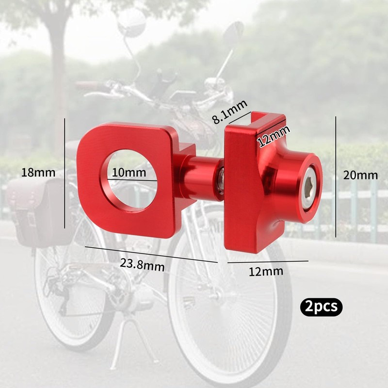 Bamyli Pack of 2 Bicycle Chain Tensioners, Aluminium Alloy Bicycle