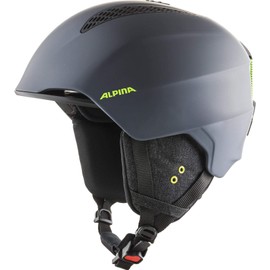 ALPINA GRAND Unisex Adult Ski Helmet, Grey (Charcoal-Neon Matt), 54-57 cm
