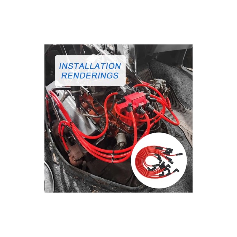 JDMSPEED Nuevo cable de bujía de 10.5mm de repuesto para