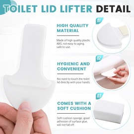 6PCS Toilet Seat Lifter Tab, Toilet Seat Lifter Handle, Toilet SeatHolder Clip for Home, Office, Bathroom Fixtures, Bathroom Accessories