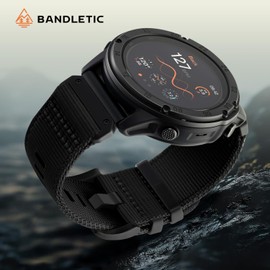 Bandletic Compatible with Garmin Fenix 7X Band - Tactical Military Rugged Nylon Quick Fit 26mm Watch Band for Fenix 8 51mm/7X Pro/6X/6X Pro/5X/5X Plus/3/3 HR/Instinct 3 50mm/2X/Tactix/Enduro/Descent