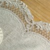 ARTABLE Lace Table Runner Rectangle Gray Cotton Linen Fabric Dresser